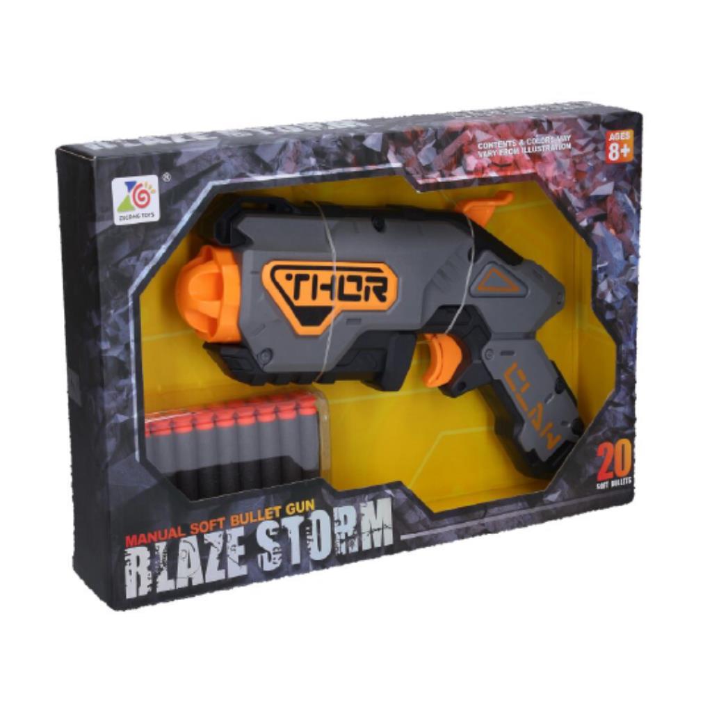 Manual Soft Bullet Gun 20 - Blaze Storm – Thor Claw Dart Blaster